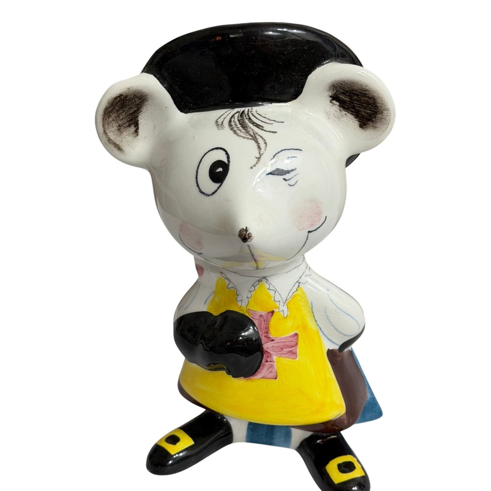 Milvia Il Quadrifoglio Ceramic Mouse Piggy‎ Bank Italy Vintage